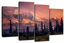 Denali Mountains And Forest Wall Art