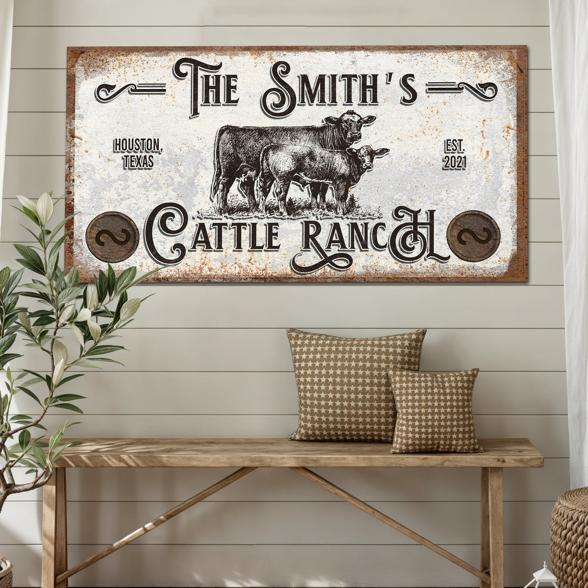 Branded Cattle Ranch Sign IV, photo 3 of 8
