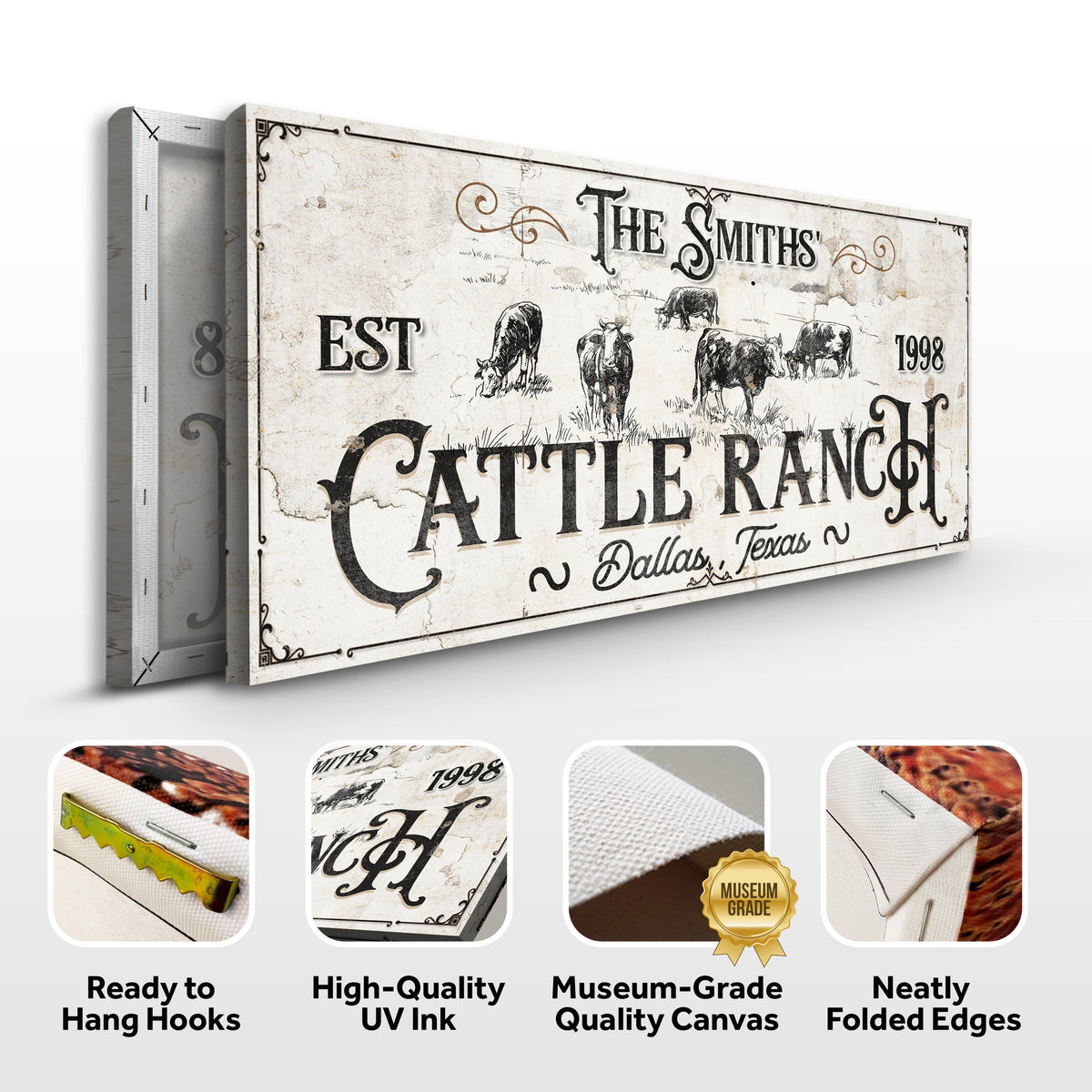 Branded Cattle Ranch Sign III, photo 5 of 8
