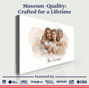 Mother's Day Watercolor Family Portrait Sign by Tailored Canvases