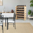 36 Bottles Stackable Wooden Wobble-Free Modular Wine Rack by LJGDeals