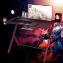 Multifunctional E-Sport Gaming Desk with Headset Hook and Cup Holder by LJGDeals