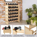 36 Bottles Stackable Wooden Wobble-Free Modular Wine Rack by LJGDeals