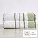 Decorative Cotton Stripe Bath Towel Set - Noelle Collection by Great Bay Home