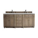 James Martin Bristol 72" Double Bathroom Vanity, Whitewashed Walnut