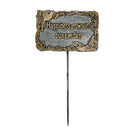 Antique Pewter Metal Garden Marker Happiness Grows In Our Garden