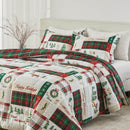 Reversible Christmas Comforter and Sham Set - Holiday / Lodge Odette Collection by Great Bay Home
