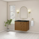 James Martin Laurent 36" Dual Mount Single Bathroom Vanity, Honey Oak