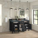 James Martin Lorelai 60" Double Bathroom Vanity, Black Onyx