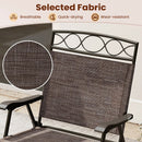 Set of 4 Patio Folding Chairs Set Dining Chairs with Armrests by LJGDeals