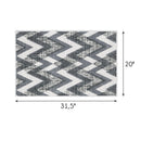 Chevron Design Multipurpose Floor Mat | 20"x31" | Gray