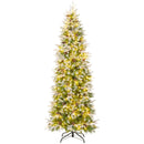 6/7.5/9 Feet Pre-Lit Artificial Christmas Tree Snow Flocked Hinged by LJGDeals