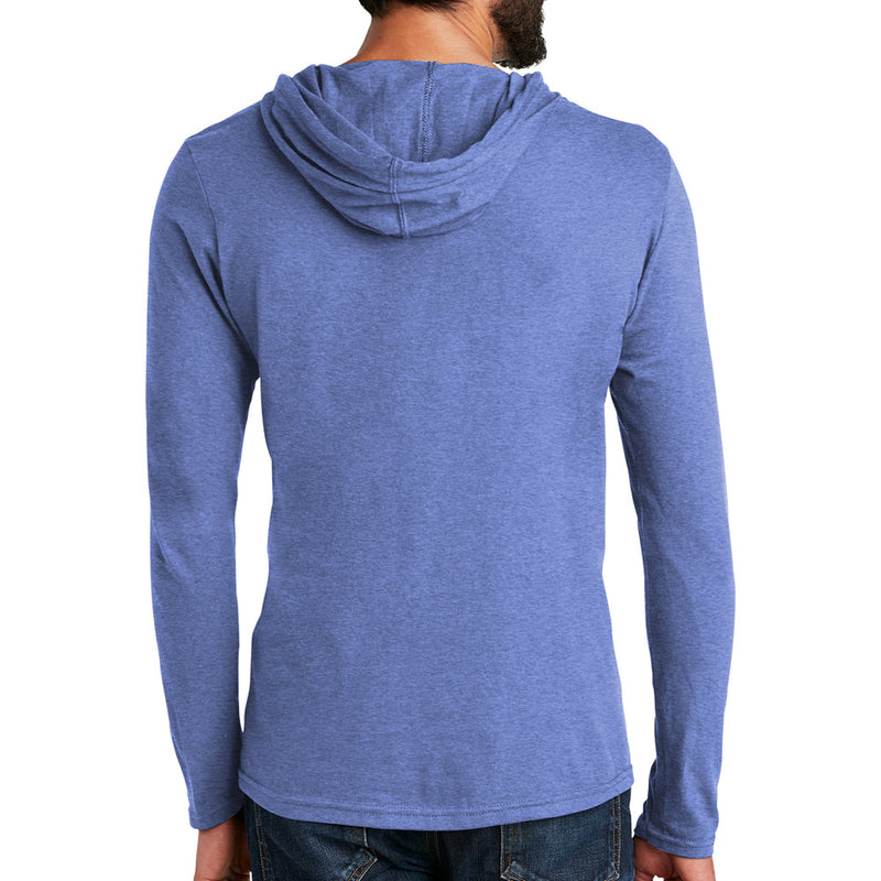 Men's Big Size Anvil Combed Ring Spun Cotton Long Sleeve Hooded T-Shirt