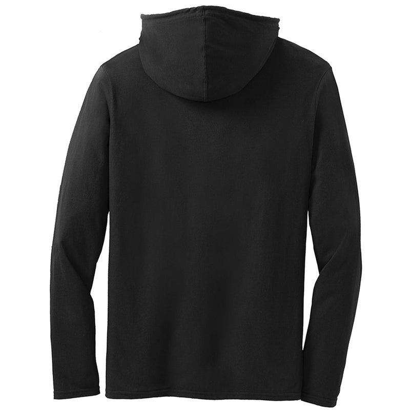 Men's Big Size Anvil Combed Ring Spun Cotton Long Sleeve Hooded T-Shirt
