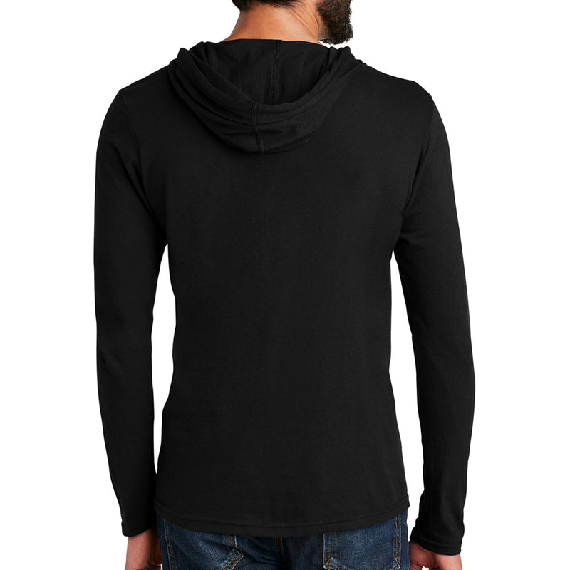 Men's Big Size Anvil Combed Ring Spun Cotton Long Sleeve Hooded T-Shirt