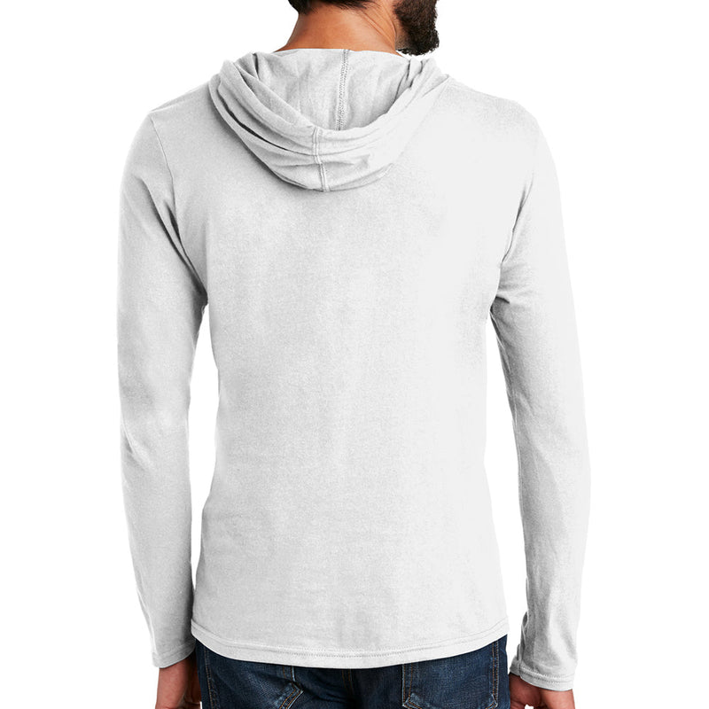 Men's Big Size Anvil Combed Ring Spun Cotton Long Sleeve Hooded T-Shirt