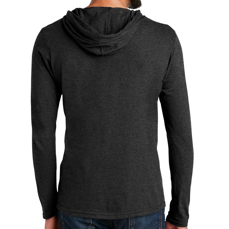 Men's Big Size Anvil Combed Ring Spun Cotton Long Sleeve Hooded T-Shirt