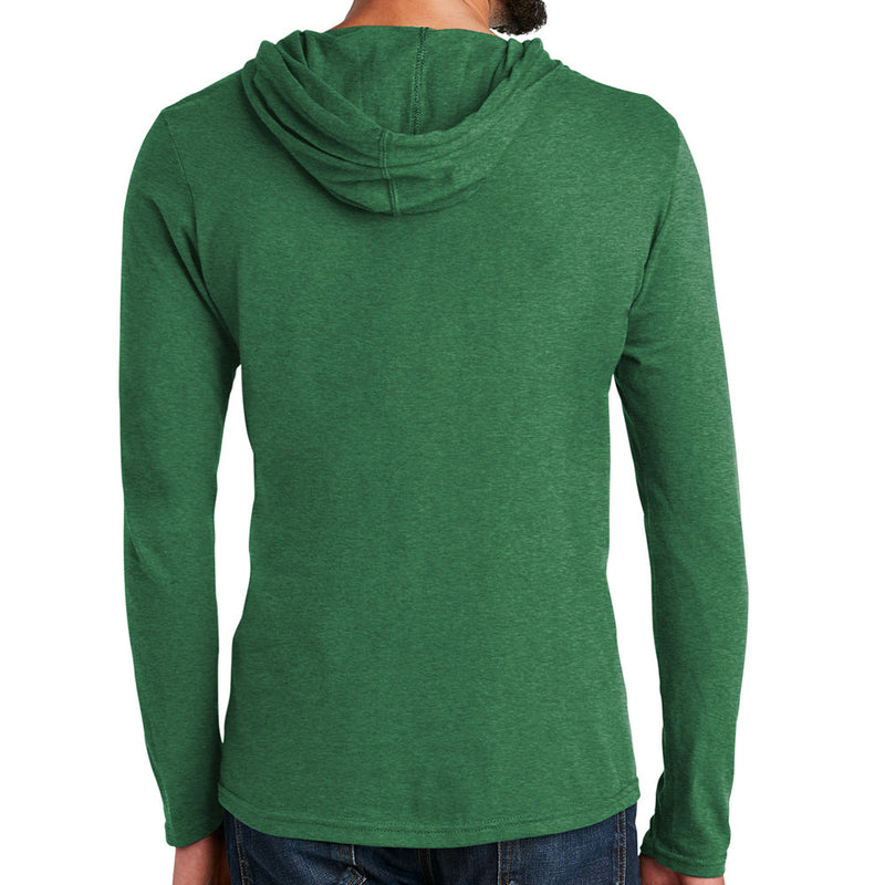 Men's Big Size Anvil Combed Ring Spun Cotton Long Sleeve Hooded T-Shirt