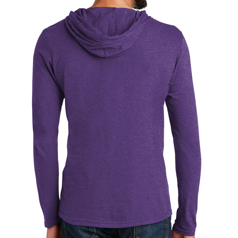 Men's Big Size Anvil Combed Ring Spun Cotton Long Sleeve Hooded T-Shirt