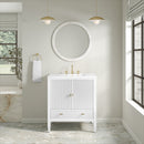 James Martin Myrrin 30" Single Bathroom Vanity, Bright White