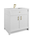 James Martin Bellshire 36" Single Bathroom Vanity, Bright White
