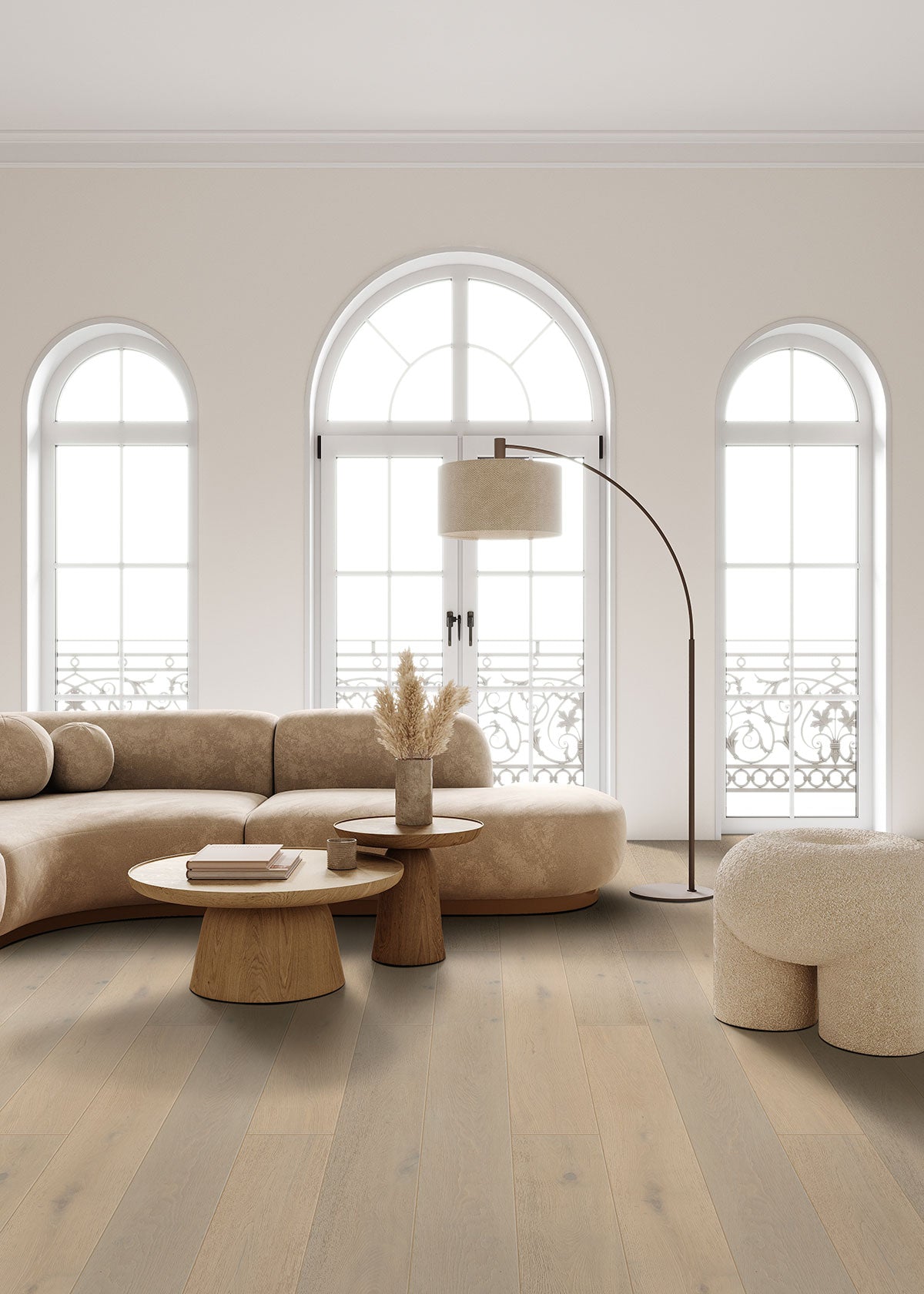 MSI MCCARRAN®MABLE ENGINEERED HARDWOOD FLOORING, installed in a room