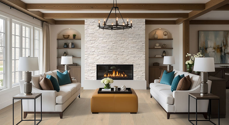 MSI MCCARRAN®MABLE ENGINEERED HARDWOOD FLOORING, installed in a room