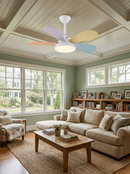 Macaron Colorful Round Ceiling Fan Light