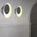 GobekUsa Macaron LED Circle Sconce Light in Black/Grey/Pink - Wall Mount Fixture (10"/13" Dia)