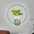 GobekUsa Macaron Metal LED Wall Sconce with Plant Pot for Bedroom - Grey/Yellow/Blue