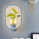 GobekUsa Macaron Metal LED Wall Sconce with Plant Pot for Bedroom - Grey/Yellow/Blue