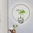 GobekUsa Macaron Metal LED Wall Sconce with Plant Pot for Bedroom - Grey/Yellow/Blue