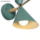 GobekUsa Macaron Metal Wall Sconce - Angle Shade, 1 Light - Black/White/Pink/Yellow/Green - Bedroom