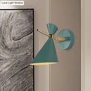 GobekUsa Macaron Metal Wall Sconce - Angle Shade, 1 Light - Black/White/Pink/Yellow/Green - Bedroom