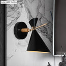 GobekUsa Macaron Metal Wall Sconce - Angle Shade, 1 Light - Black/White/Pink/Yellow/Green - Bedroom