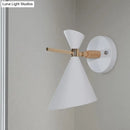 GobekUsa Macaron Metal Wall Sconce - Angle Shade, 1 Light - Black/White/Pink/Yellow/Green - Bedroom