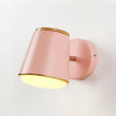 GobekUsa Macaron Metal Tapered Wall Light in Pink/Grey/Green – Ideal for Bedroom