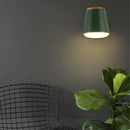 GobekUsa Macaron Metal Tapered Wall Light in Pink/Grey/Green – Ideal for Bedroom