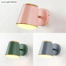GobekUsa Macaron Metal Tapered Wall Light in Pink/Grey/Green – Ideal for Bedroom