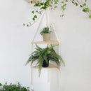GobekUsa Macrame Wall Hanging Corner Shelf for Boho Decor