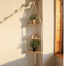 GobekUsa Macrame Wall Hanging Corner Shelf for Boho Decor