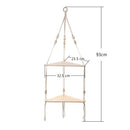 GobekUsa Macrame Wall Hanging Corner Shelf for Boho Decor