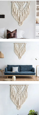 GobekUsa Macrame Woven Wall Hanging Boho Home Chic Bohemian Geometric Art Decor Beautiful Apartment Dorm Room Decoration Tapestry