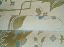 Made to Order Hand Knotted Oriental Oushak Ivory, Aqua and Beige Wool Area Rug