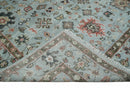 Made to Order Wool Traditional Silver and Olive  Hand knotted Oushak Area Rug