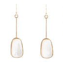 Madeleine White Mother of Pearl and Bronze Earrings