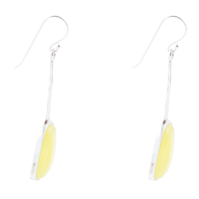 Madeleine Yellow Jade and Sterling Silver Earrings
