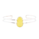 Madeleine Yellow Jade Sterling Silver Cuff Bracelet