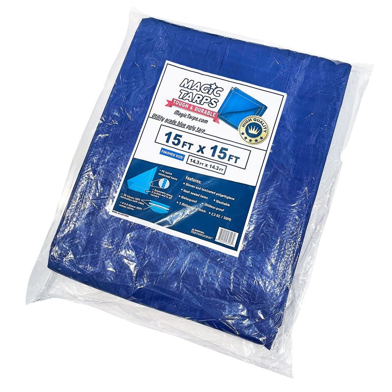 Blue Poly Tarp 15x15