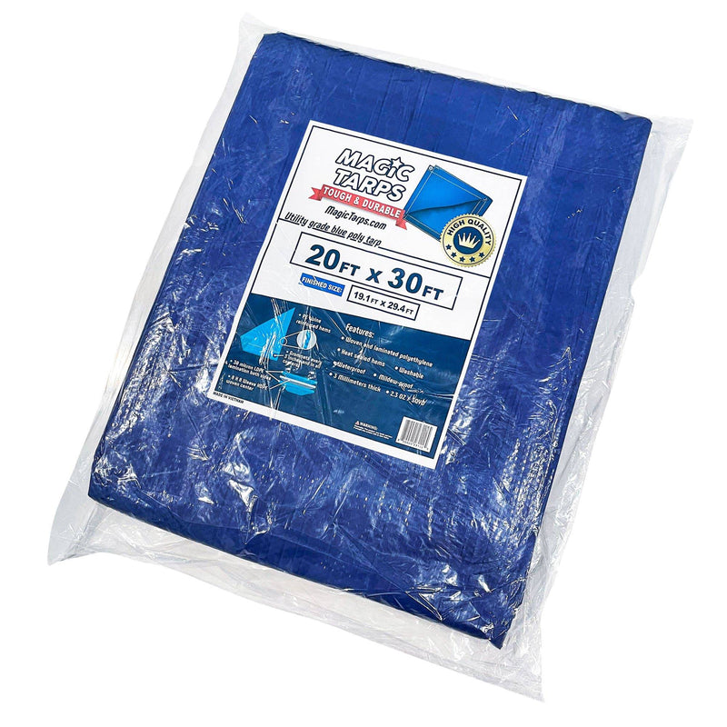 Blue Poly Tarp 20x30